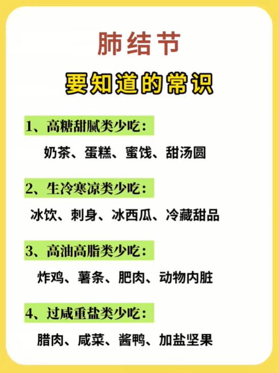 肺结节日常饮食管理，4 类食物需控制，很多人忽略了