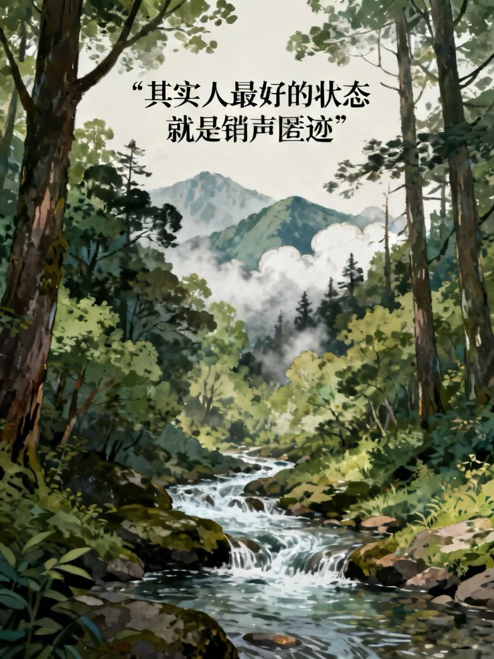 【真谛：其实人最好的状态就是销声匿迹】
“其实人最好的状态就是销声匿迹”近期在社