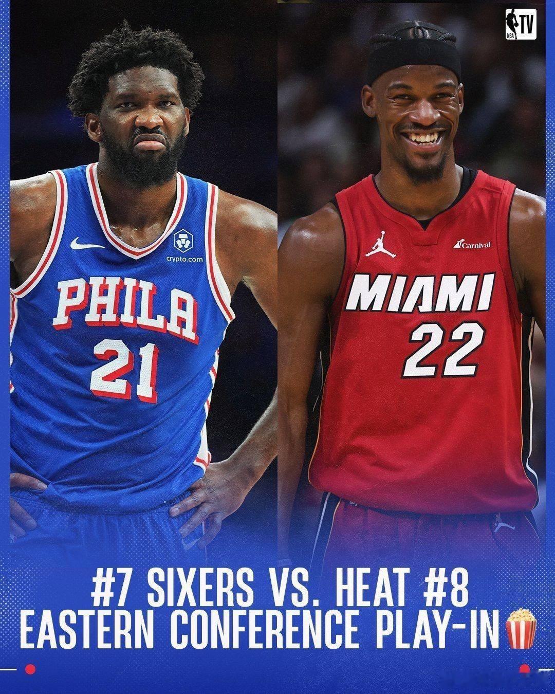 #体育##nba# 北京时间4月18日，NBA附加赛继续展开，76人主场对阵热火