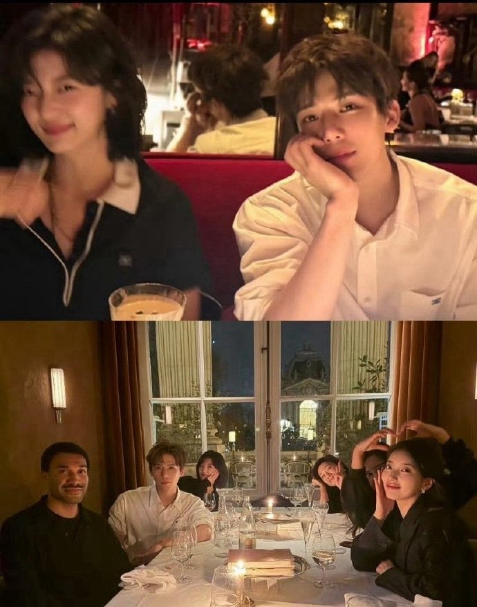 秀智晒了王安宇和孙千的晚宴合照，两人还挺搭的