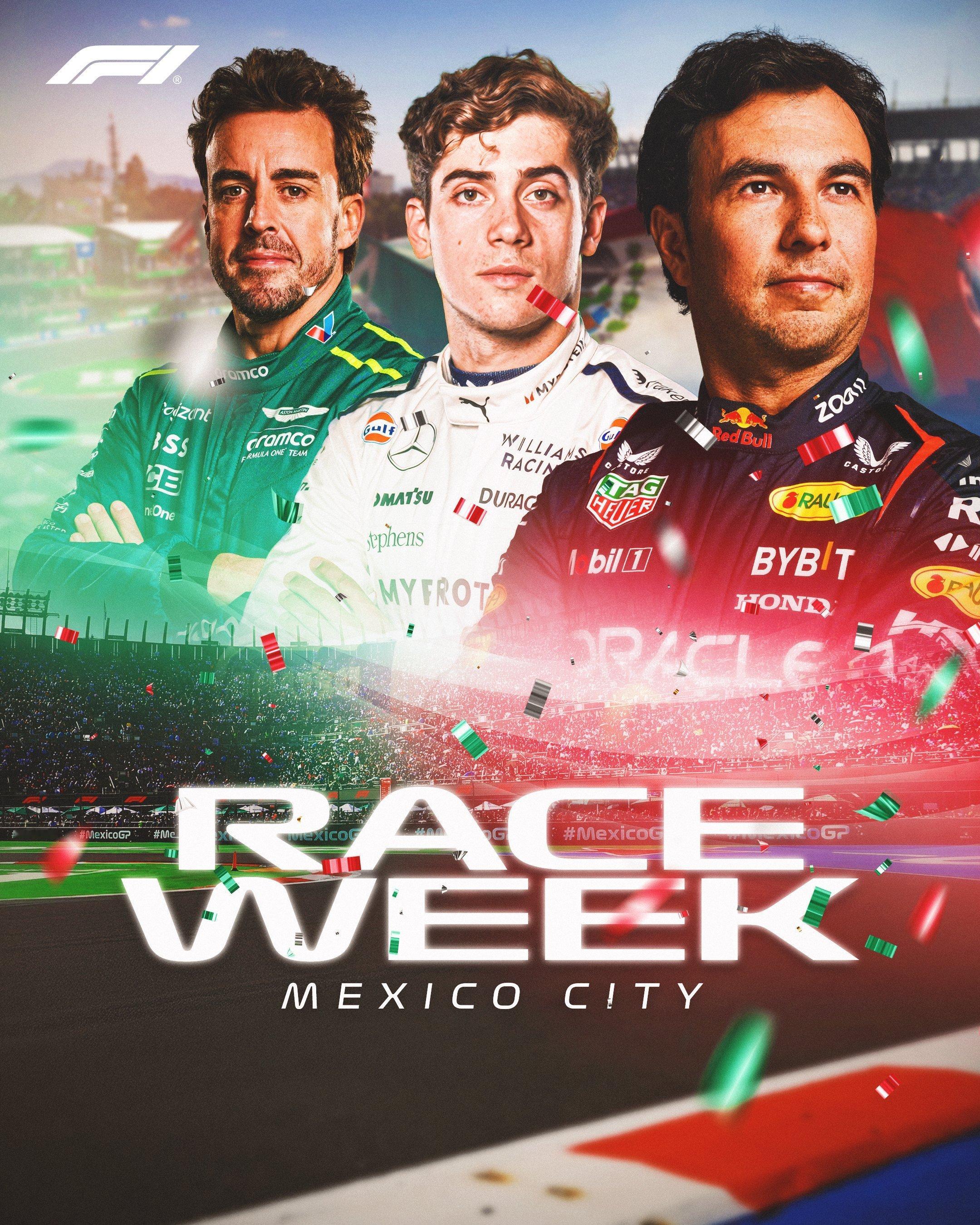 F1继续美洲之旅，第20站来到墨西哥 #2024F1墨西哥城大奖赛# 10月26