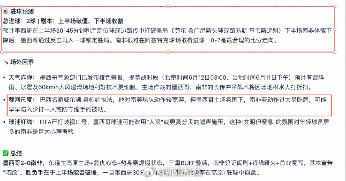 AI连红牌都预测对了【记者实测AI预测世界杯揭幕战，AI测准揭幕战比分及红牌】“