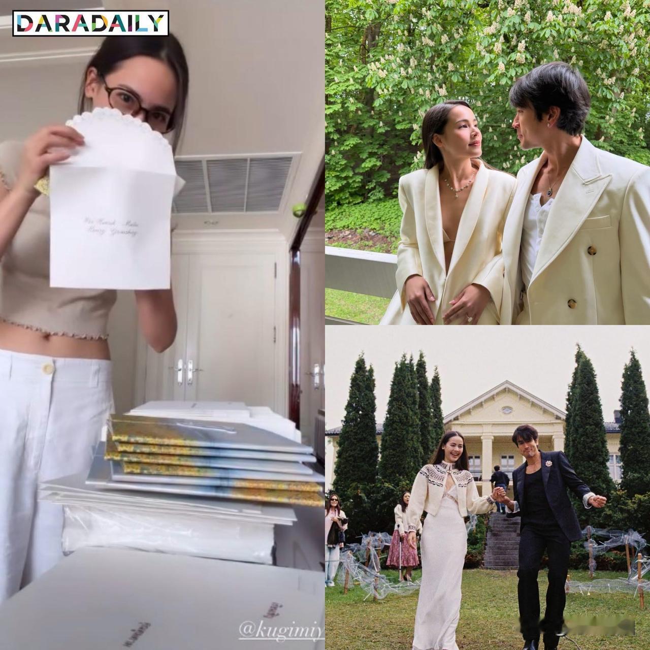 Yaya晒曼谷场婚礼的请柬。。期待大婚典礼！