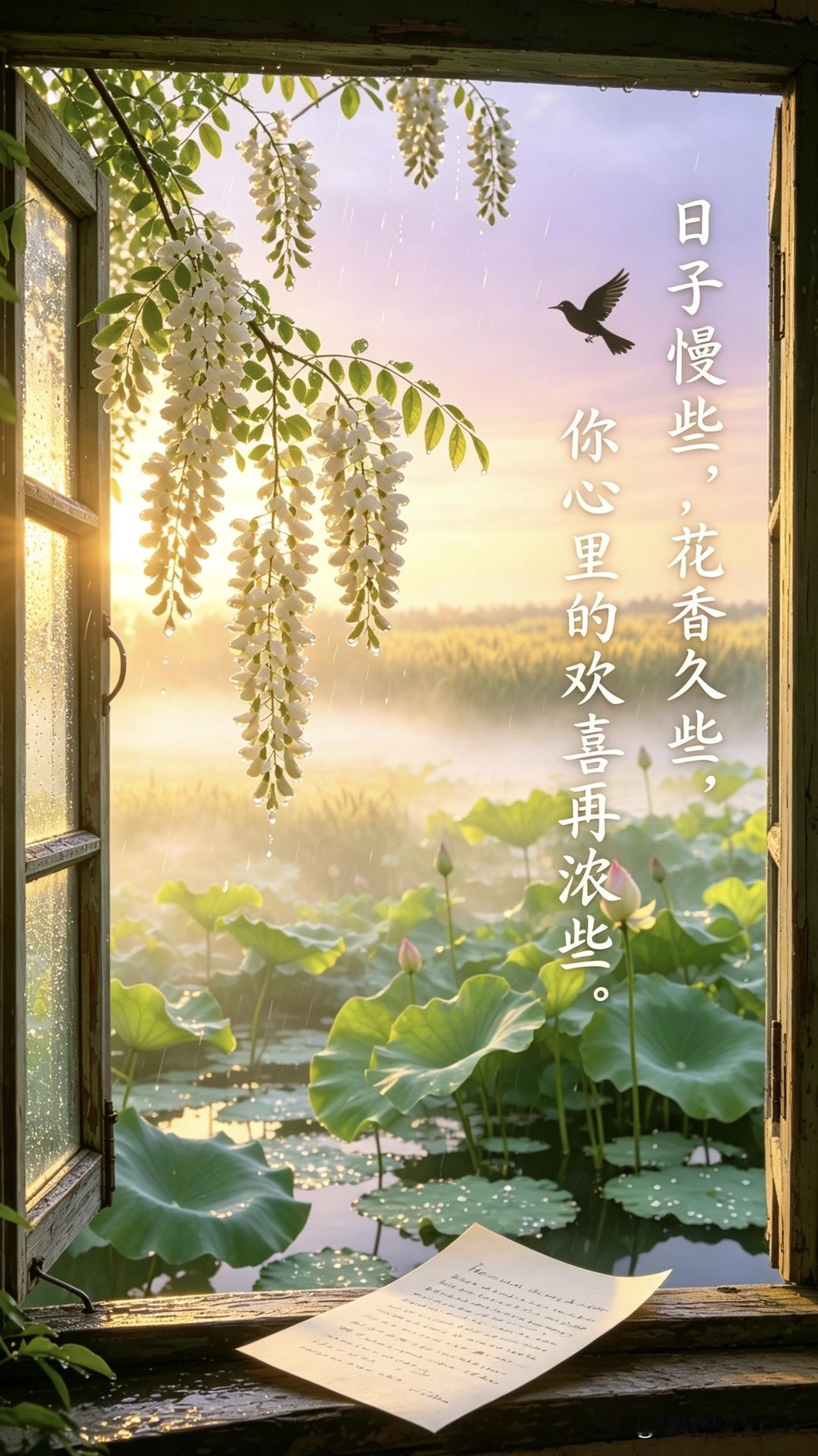 🌿💕᭄🌞早࿐安    ☕️    💫꧂

5月1 5日早安
清晨的雨丝还