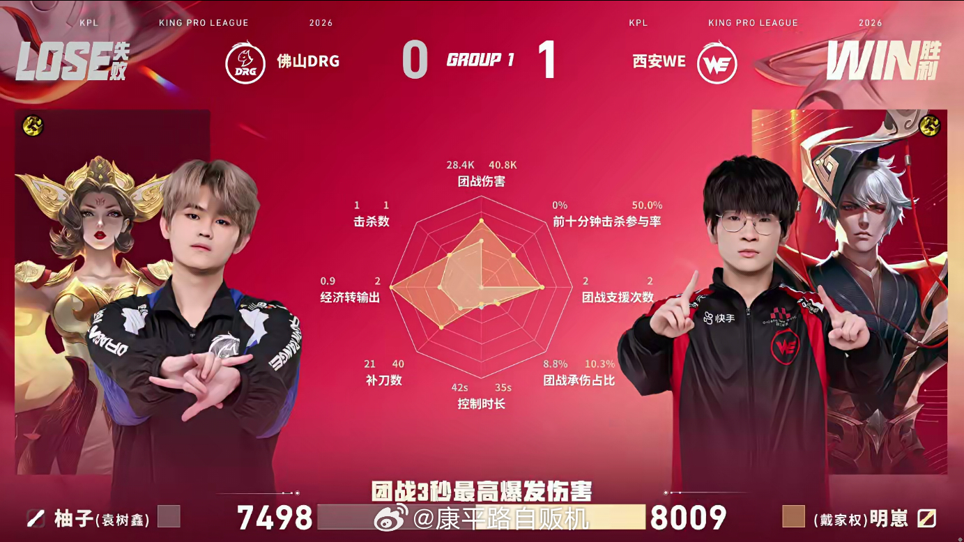 WE九幽苏烈灵性开团WE对战DRG谁能拒绝敢冲敢开的苏烈！前期持续针对艾琳建立优