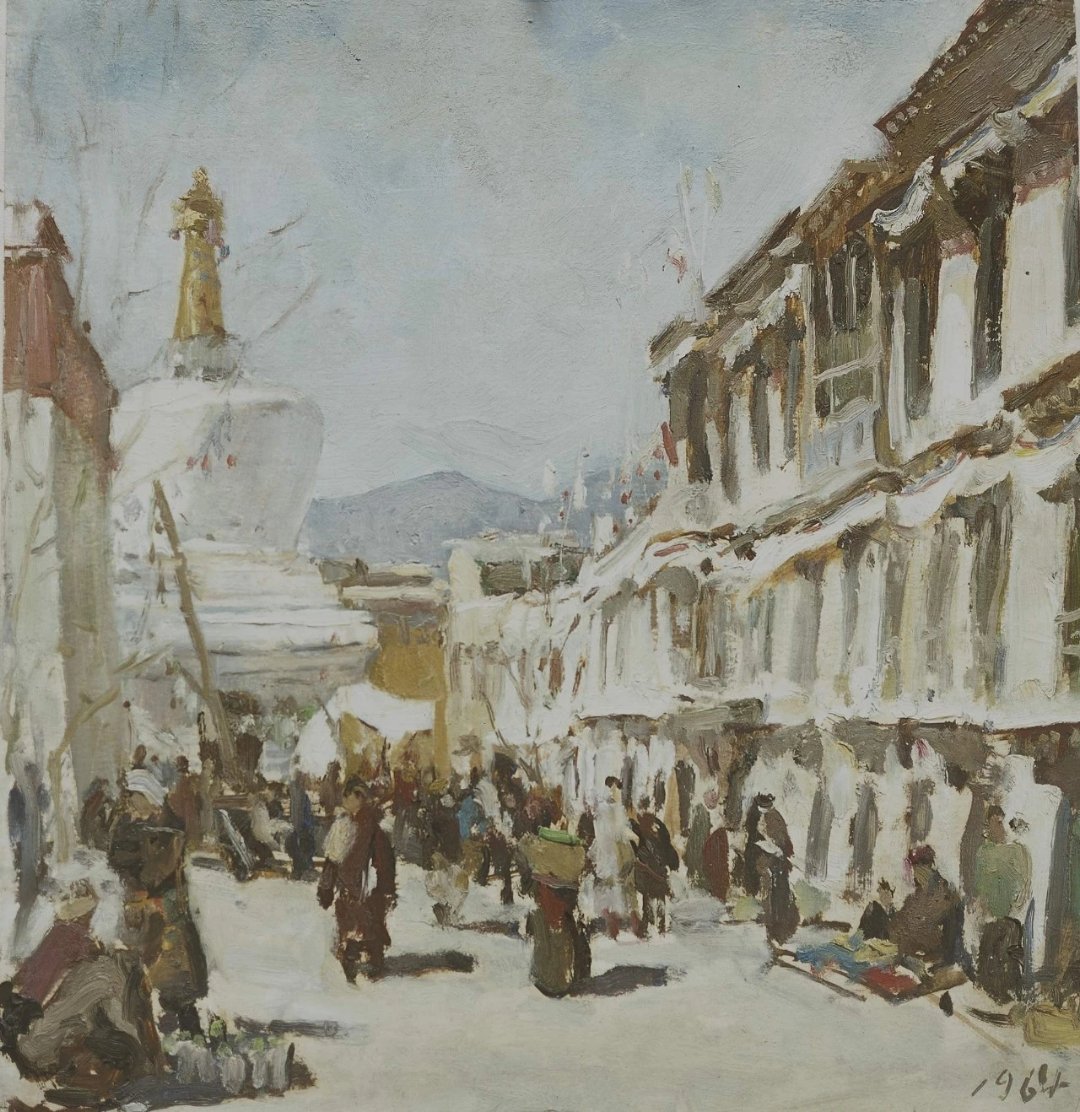 拉萨八廓街北面市场附近的噶林果喜四门塔，是16世纪西藏帕木竹巴政权时期修建。据说