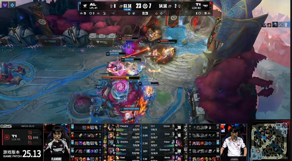 AL2-1拿到赛点，还差一局！t1对战al2025msi2025季中冠军赛 ​​