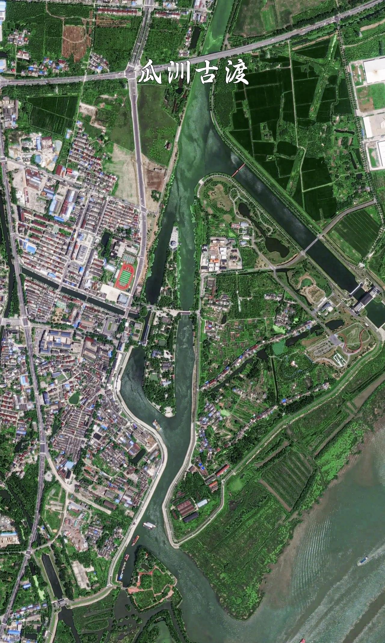 江苏省瓜洲古渡高清卫星图
