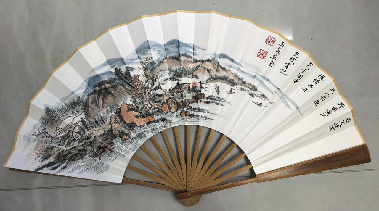 王阳明先生诗意画今日热点 
临流欲写猗兰意，江北江南无限情。
丙午夏于阗陈克斌玉