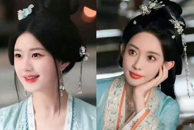 同类型妆造，这次孟子义有点输给人家赵露思了。 