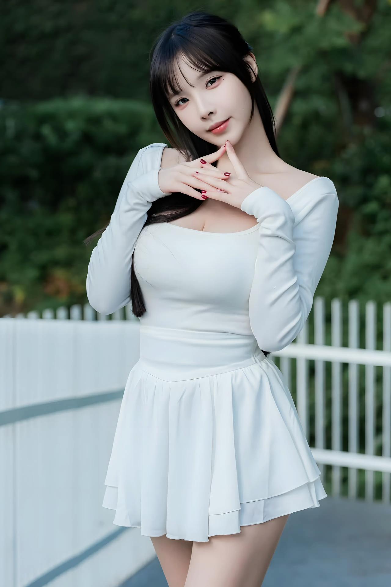 上联：风拂白袂裙翻雪
下联：光映青丝鬓若云
对对联飞花令