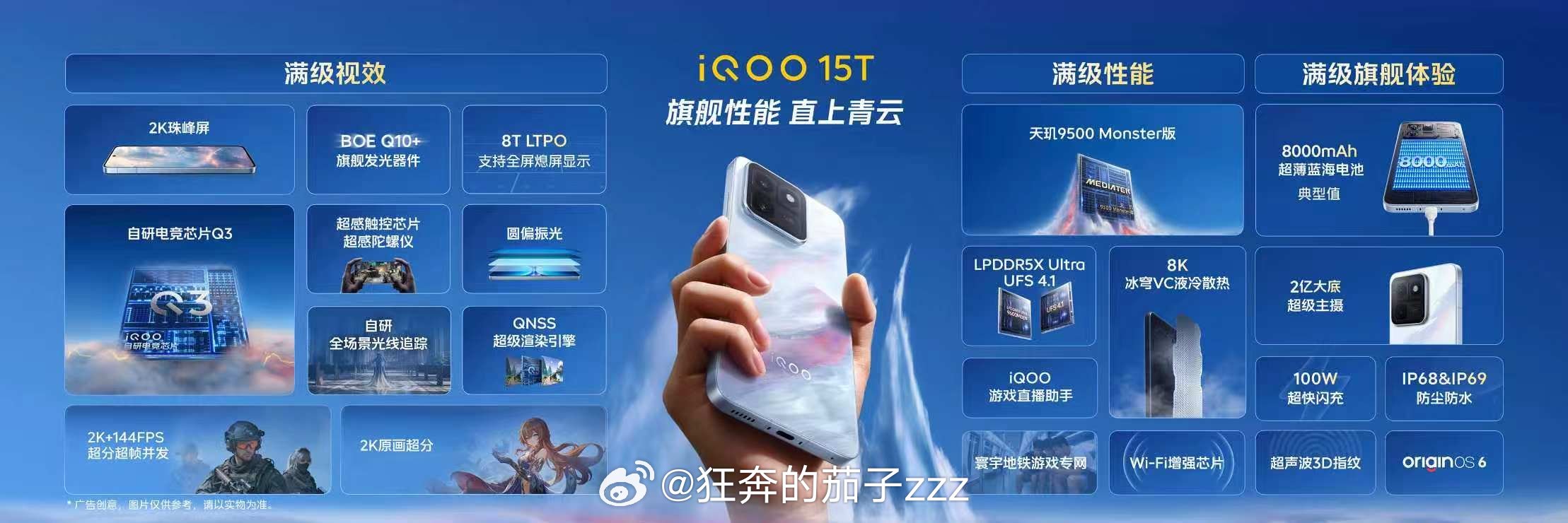 iQOO15T旗舰性能，直上青云：一句话总结：要真2K，独家Q3光追，更长续航，