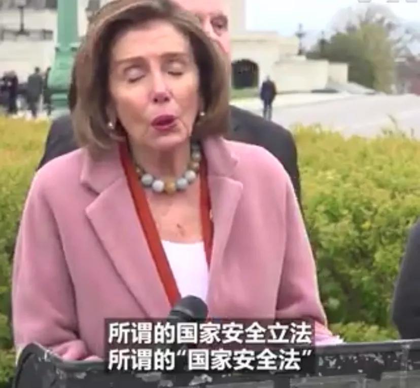 美国前众议长佩洛西当地时间3月22日批评《基本法》第23条立法，并叫嚣道：“所谓
