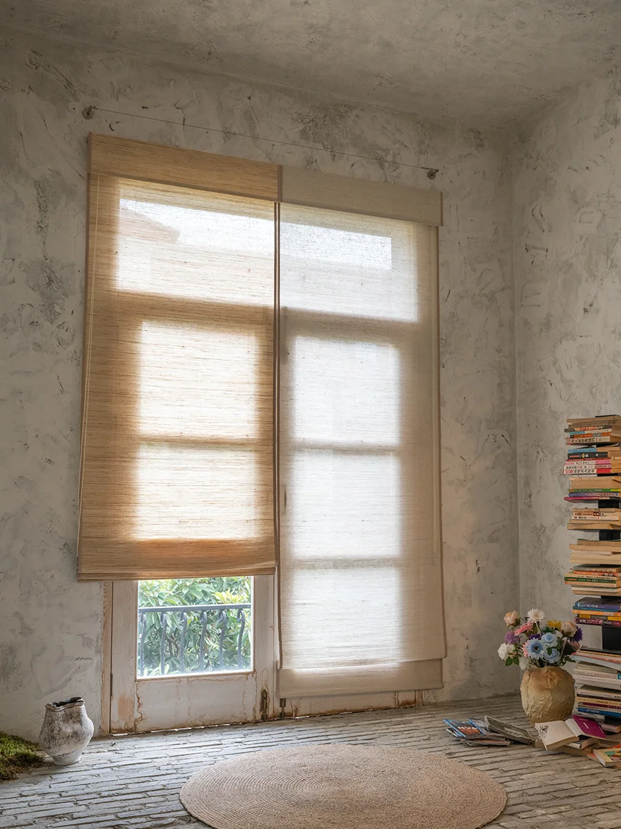 苎麻卷帘选左还是右？原米色 🆚 米白色