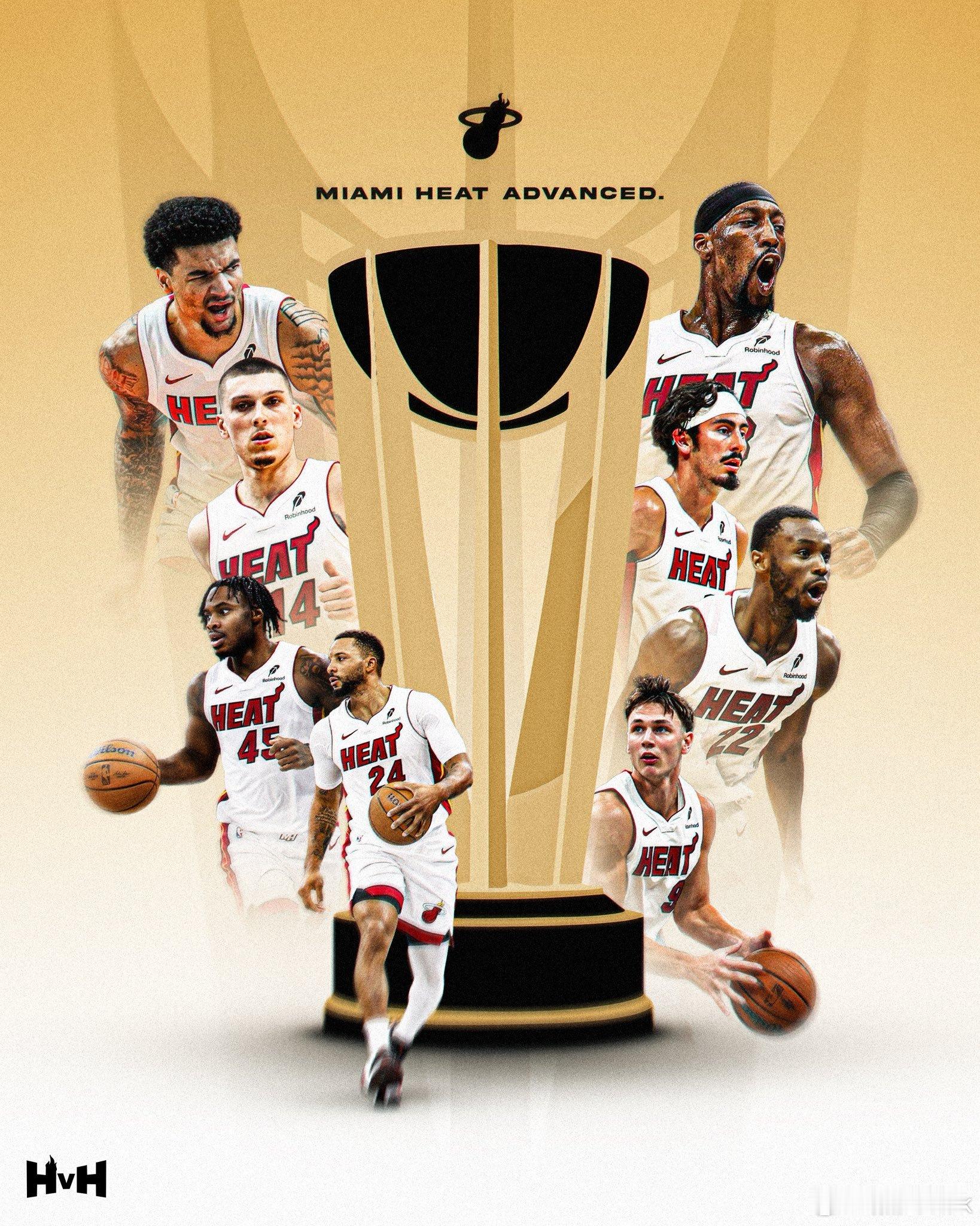 热火队史首次晋级NBA杯赛淘汰赛，冲一冲拿个冠军，杯赛冠军也是冠军呀新赛季篮不住