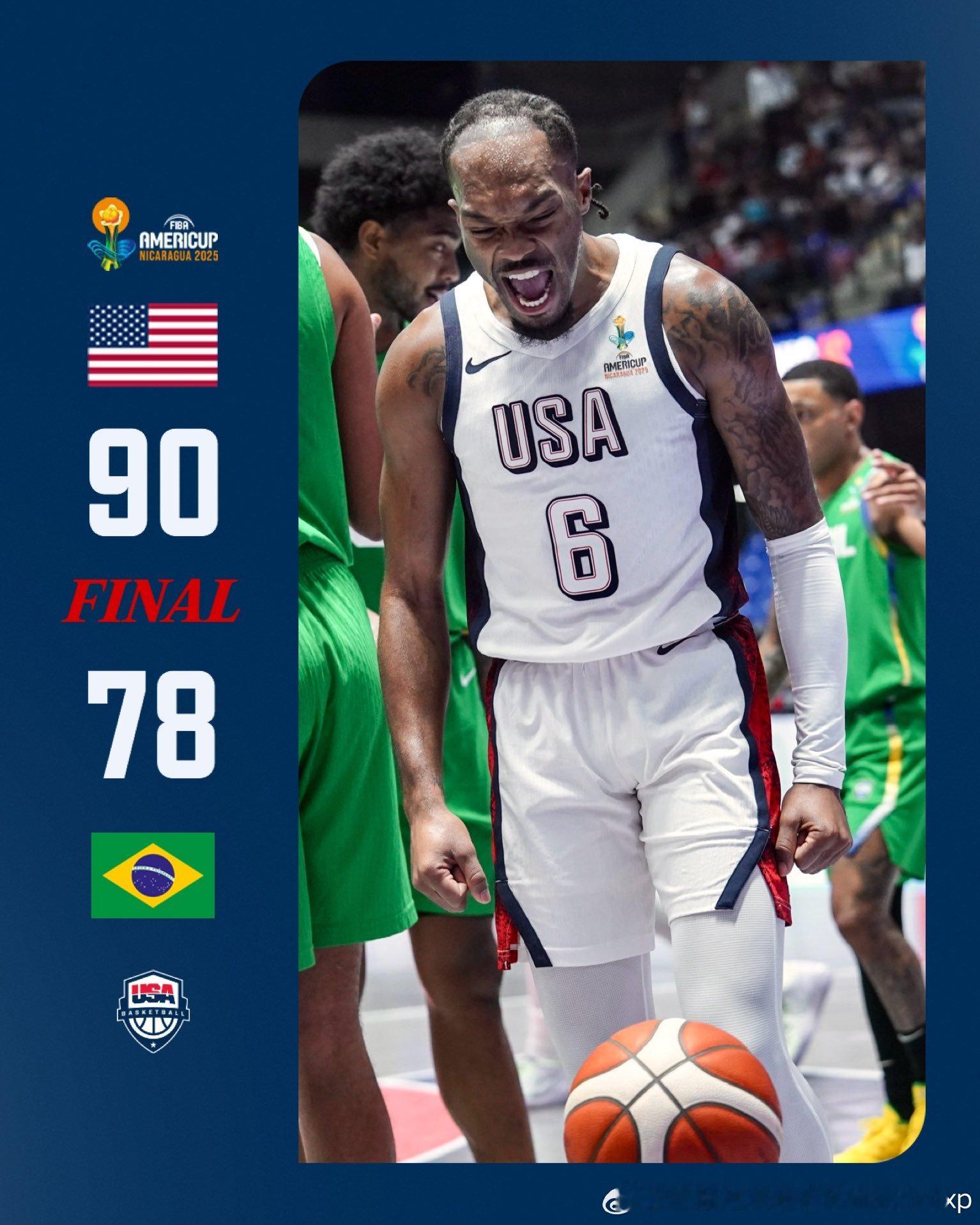 美洲杯美国拿下巴西fiba美洲杯NBA[超话] ​​​