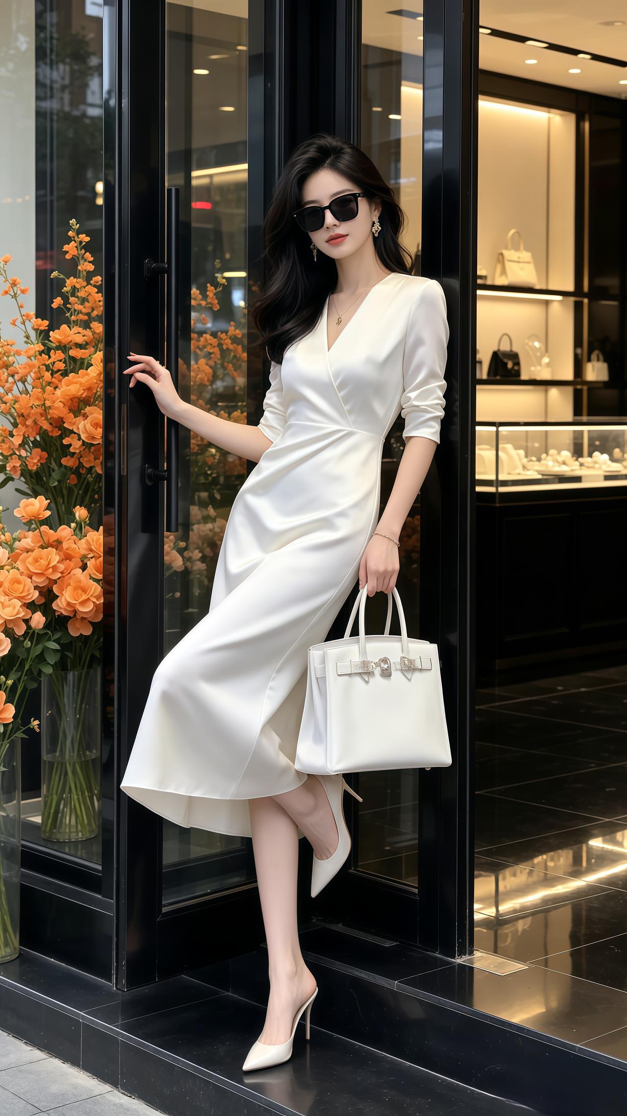 优雅的连衣裙 女人的自信穿搭 今日份优雅名媛风穿搭 高知女性穿搭 韩系穿搭