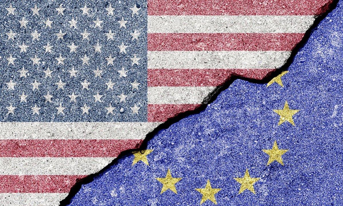 新闻快讯——当地时间周三，欧盟及法、德、英三国官员强烈谴责美国针对5名欧洲人士实