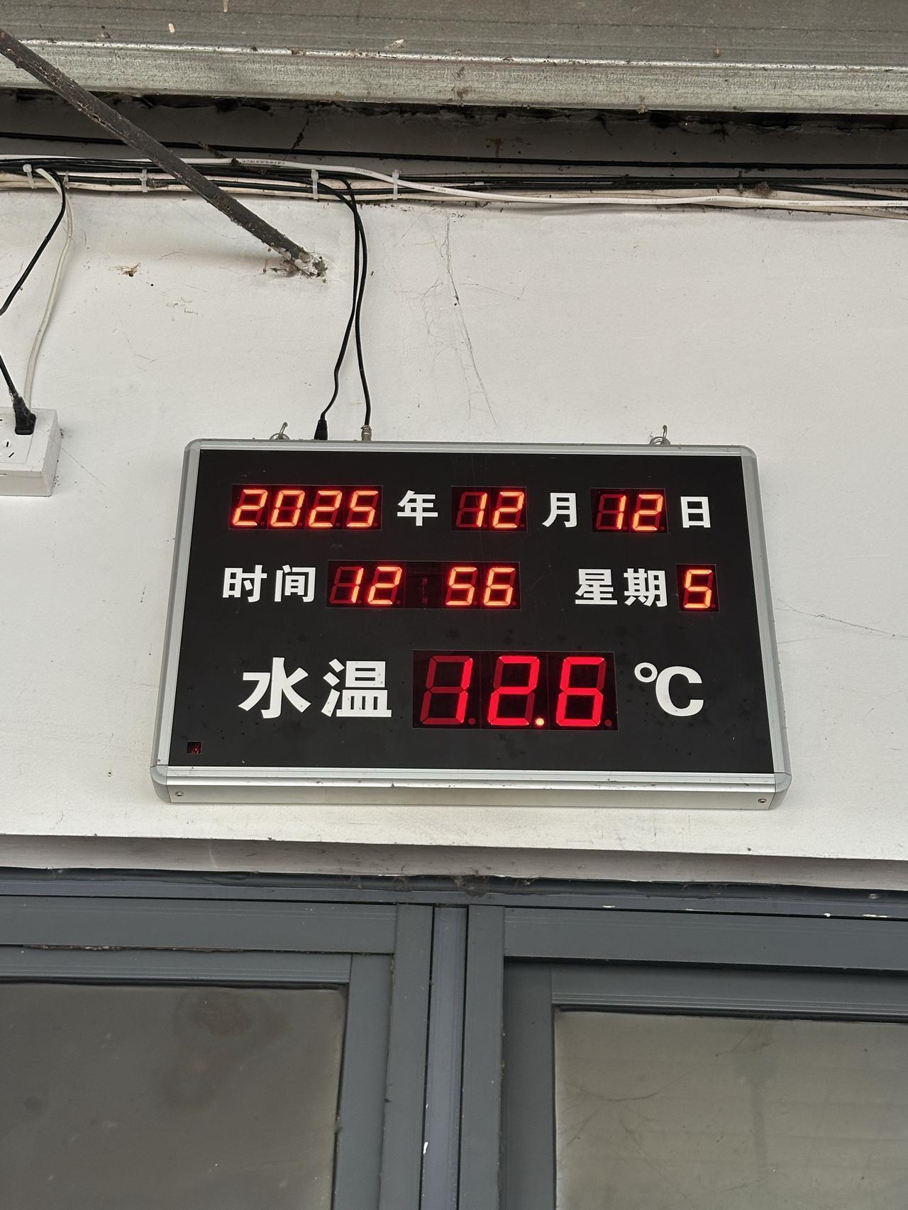 周五冬泳打卡｜12.6℃水温游400米，泳姿不标准但练劲

今天周五，多云适配冬