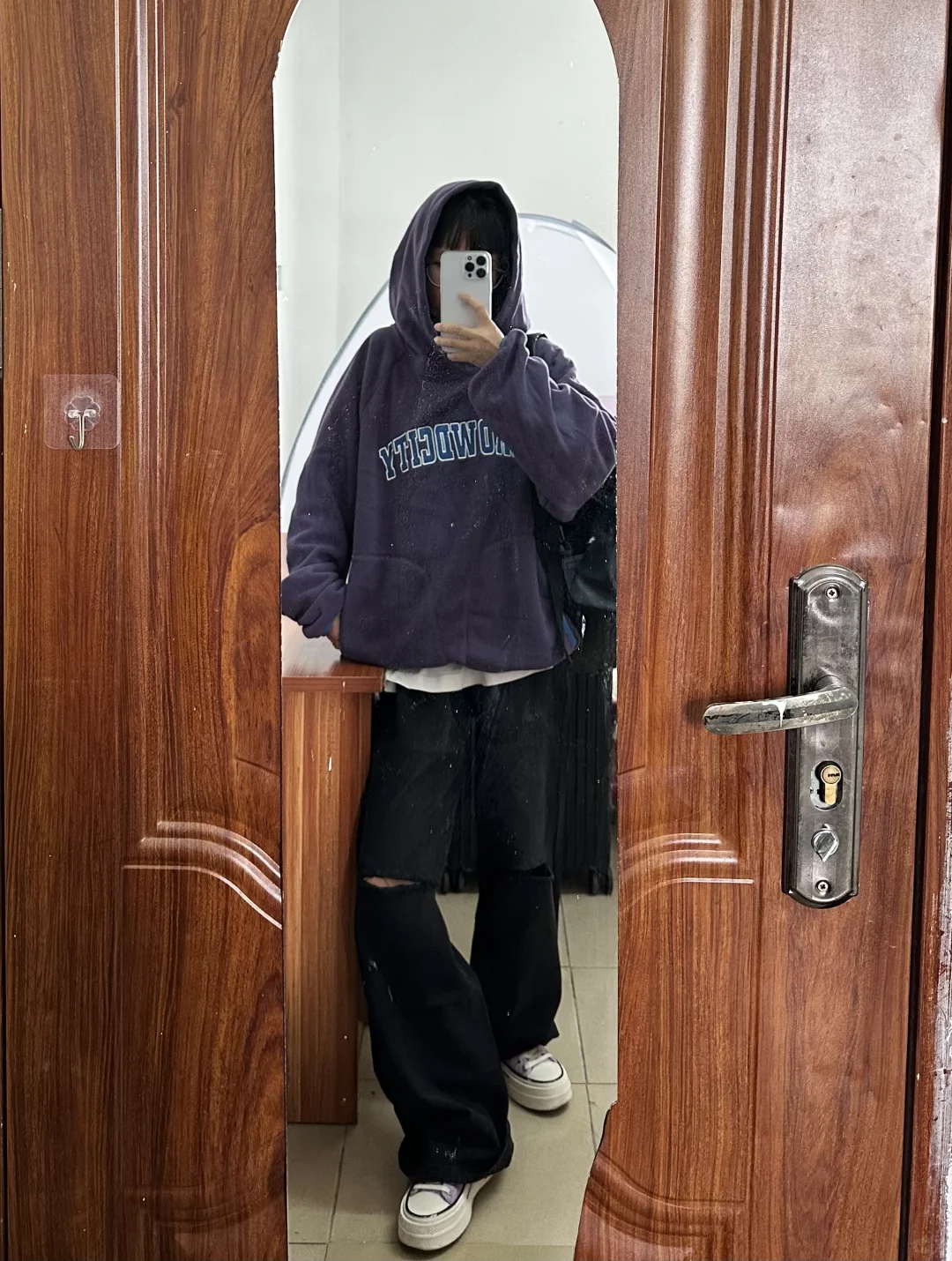 初秋穿搭 紫色摇粒绒慵懒感满满🌂