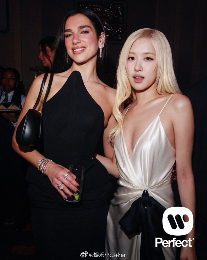 DuaLipa朴彩英合照 Dua Lipa朴彩英在全英音乐奖2026华纳音乐庆功