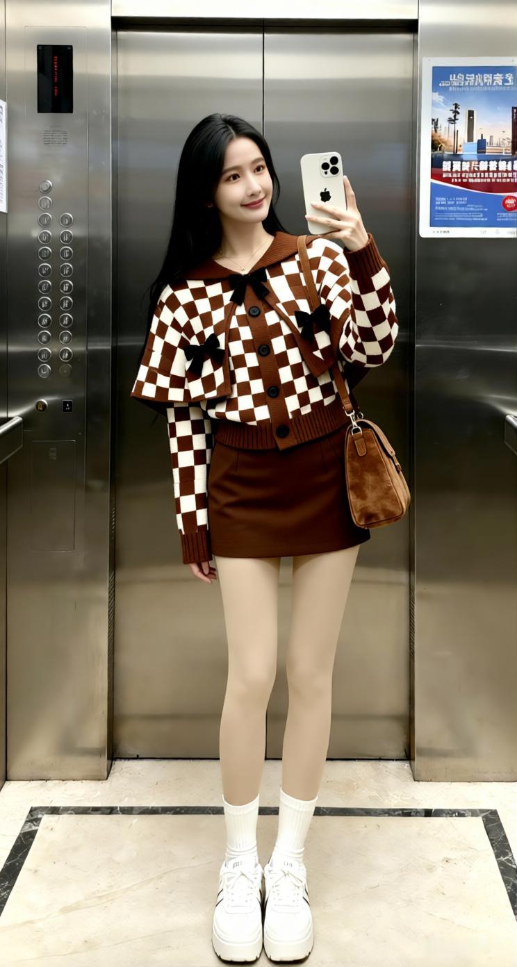 美女 街拍 袜子穿搭 清纯甜美 时尚穿搭