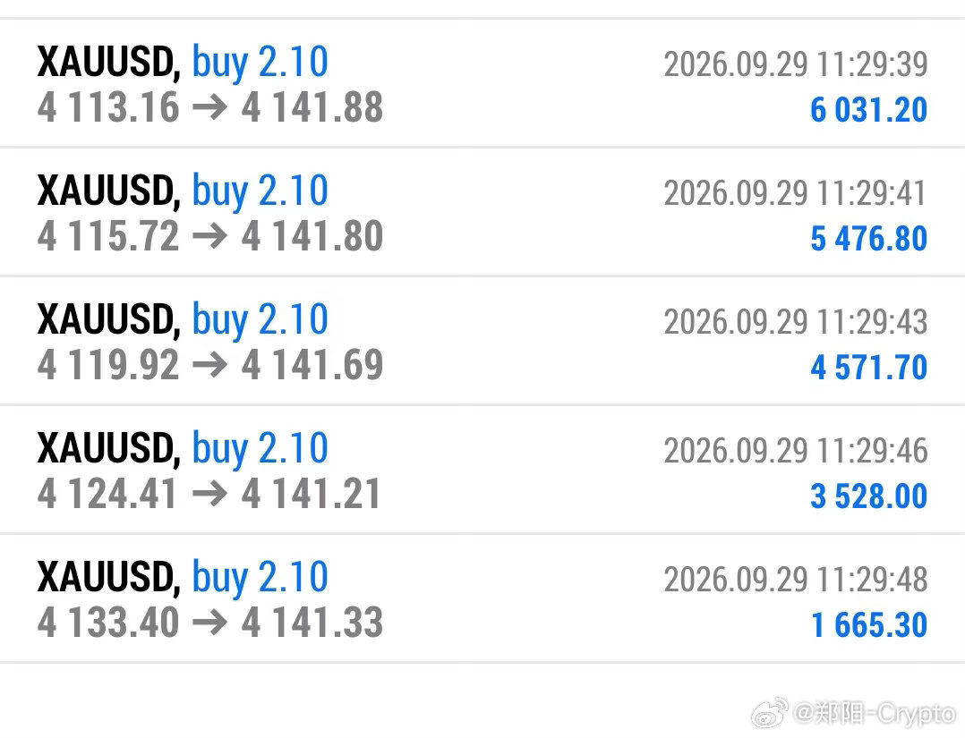 黄金，从4113一路多，无缝衔接，净收2.1W刀。 ​​​