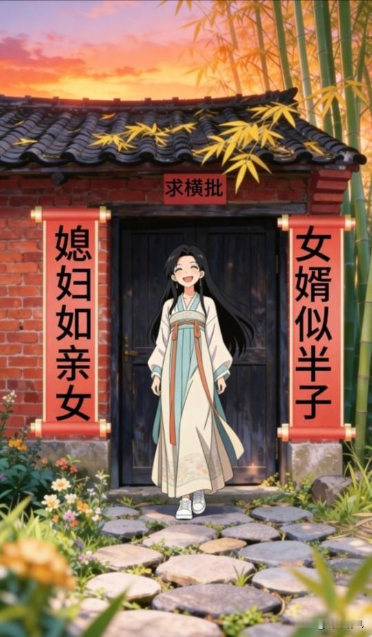 有人出这样一副对联，能对出来的都不是一般人
上联:女婿似半子
下联:媳妇如亲女