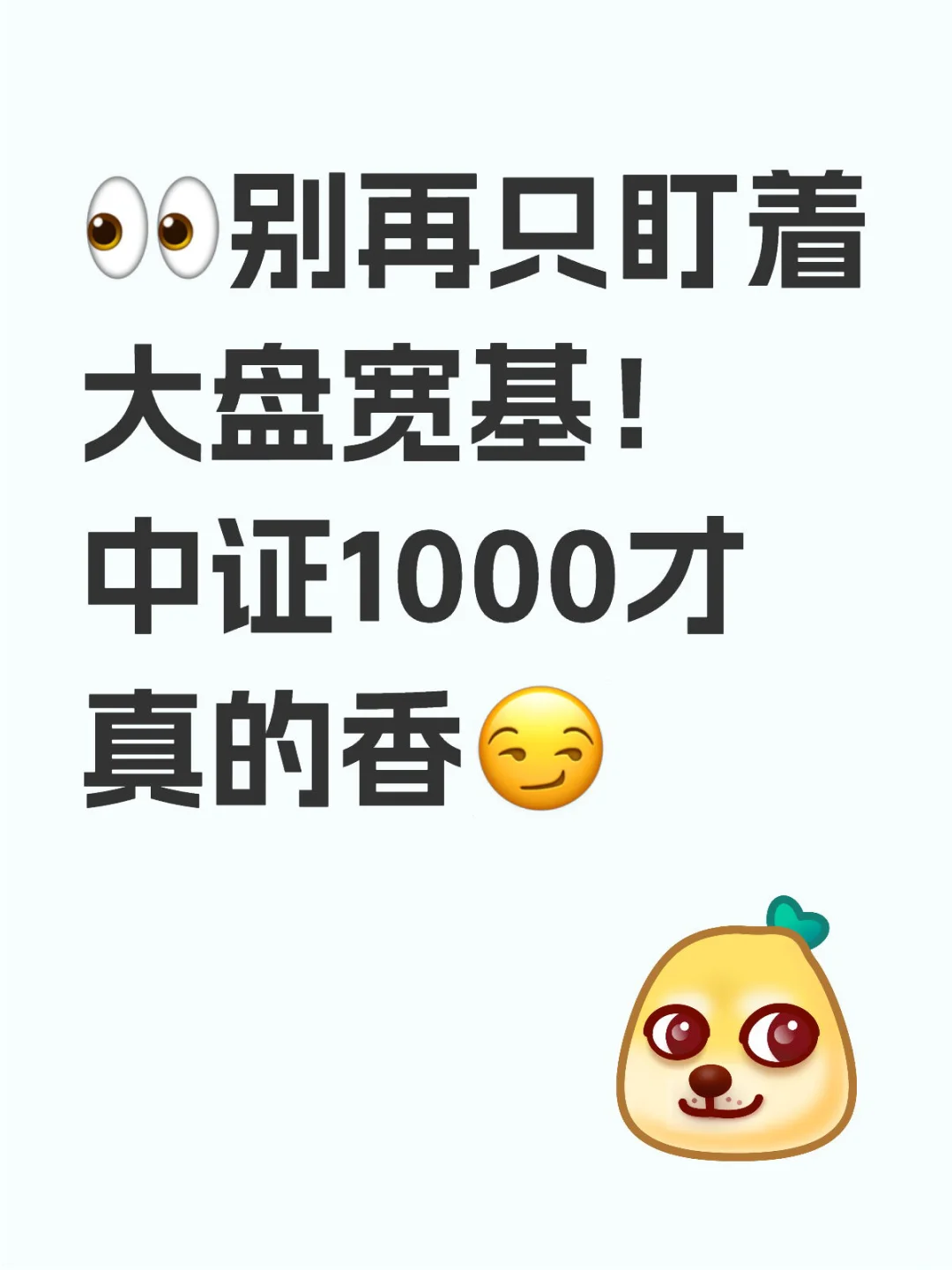 👀别盯着大盘宽基！ 中证1000才真的香😏