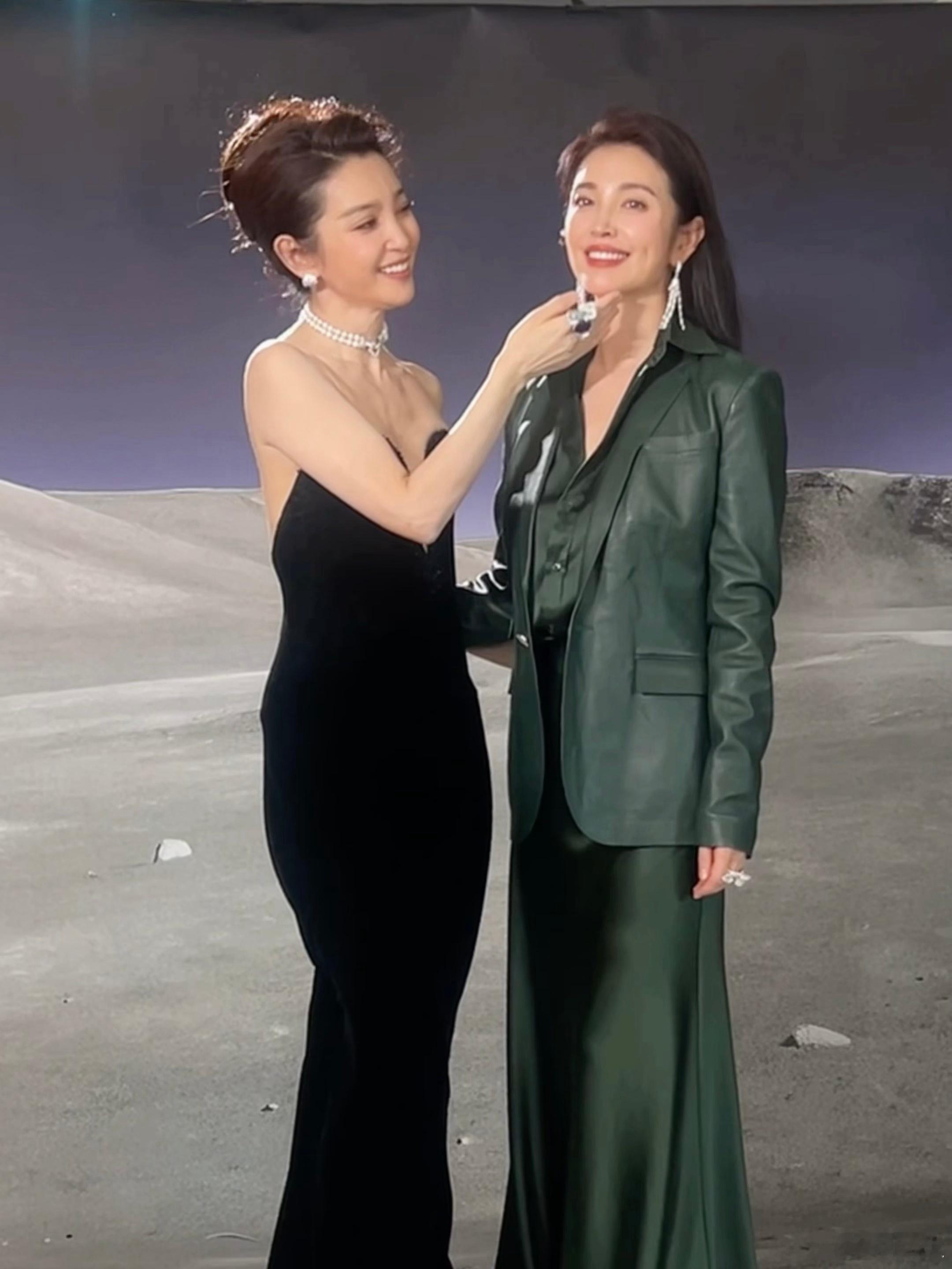 李冰冰晒和妹妹李雪合照 李冰冰与李雪的合照看点十足！姐妹俩同框的画面养眼到极致，