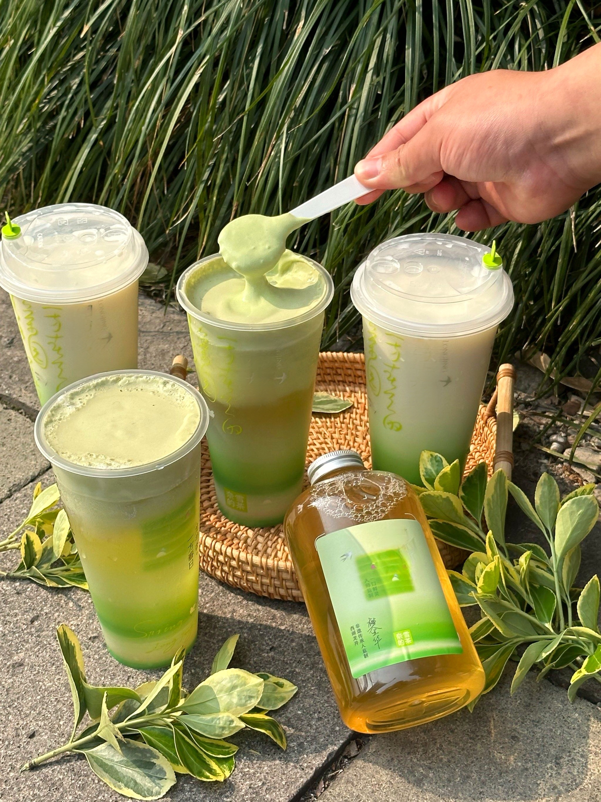 杭州龙井刚开采就被做成奶茶了刚开采的龙井，转眼就做成奶茶了？这速度也太快了吧！从