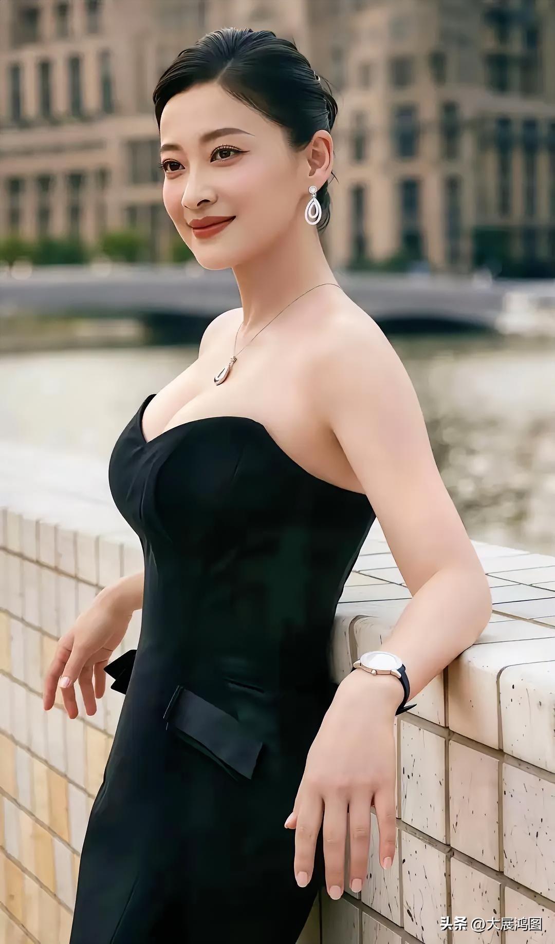 优雅黑裙，都市风范，尽显迷人魅力