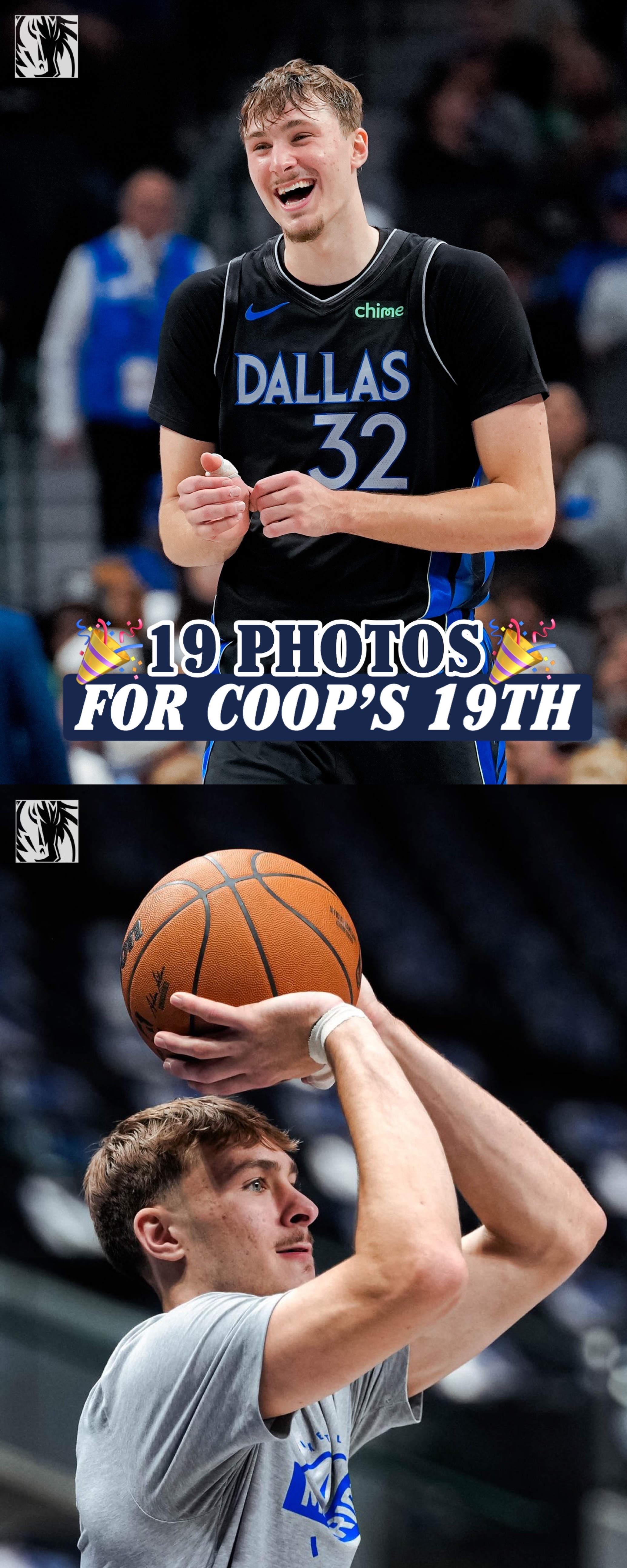 小旗 19 张照片庆生 19 岁🎂NBA常规赛