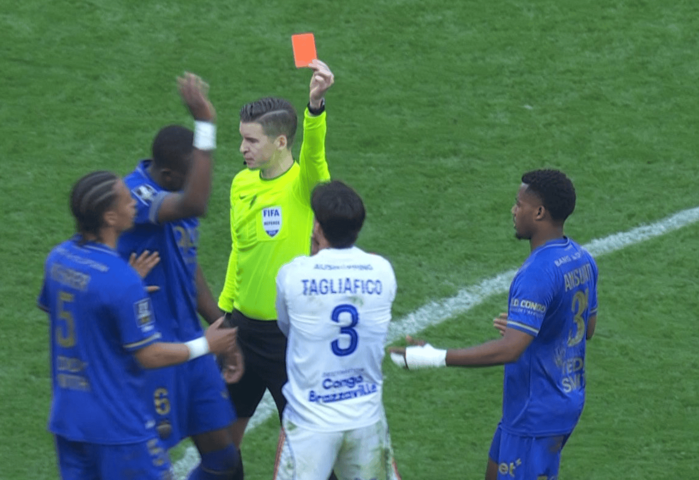 里昂1-2遭摩纳哥逆转，塔菲连场染红，巴洛贡点射建功