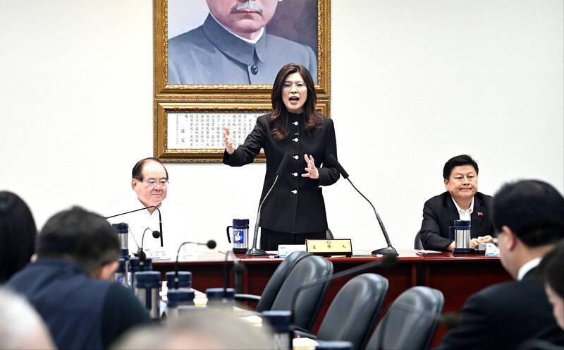 郑丽文今天在中常会上这身黑色中山装，把一个让民进党最头疼的问题直接甩到了桌面上：