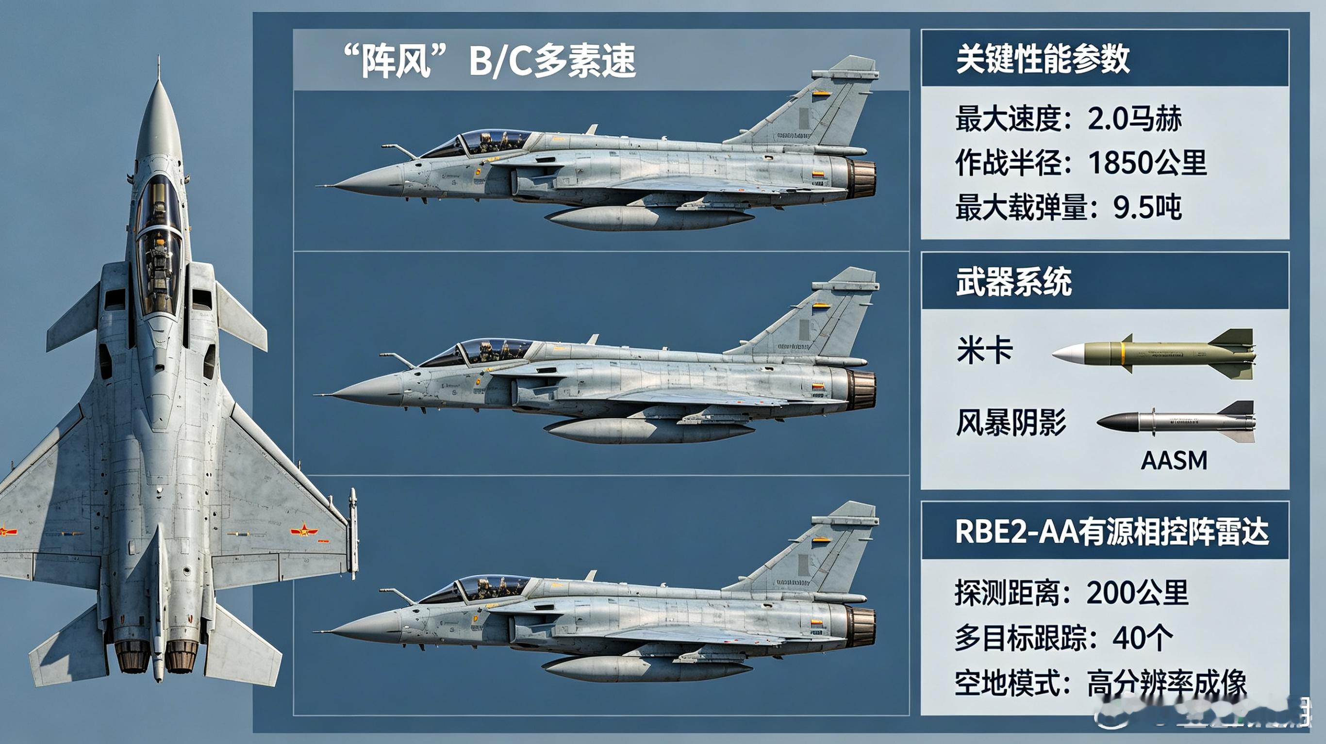 每天认识一件兵器——“阵风”（Rafale）B/C多用途战斗机今天聊聊法国达索公