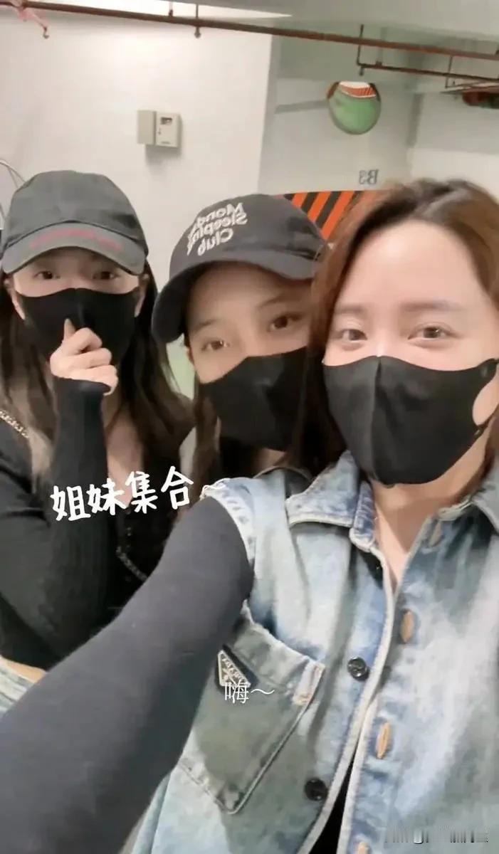 欧阳妮妮晒产检vlog，两个妹妹欧阳娜娜和欧阳娣娣陪她一起去产检，她们的同框合影