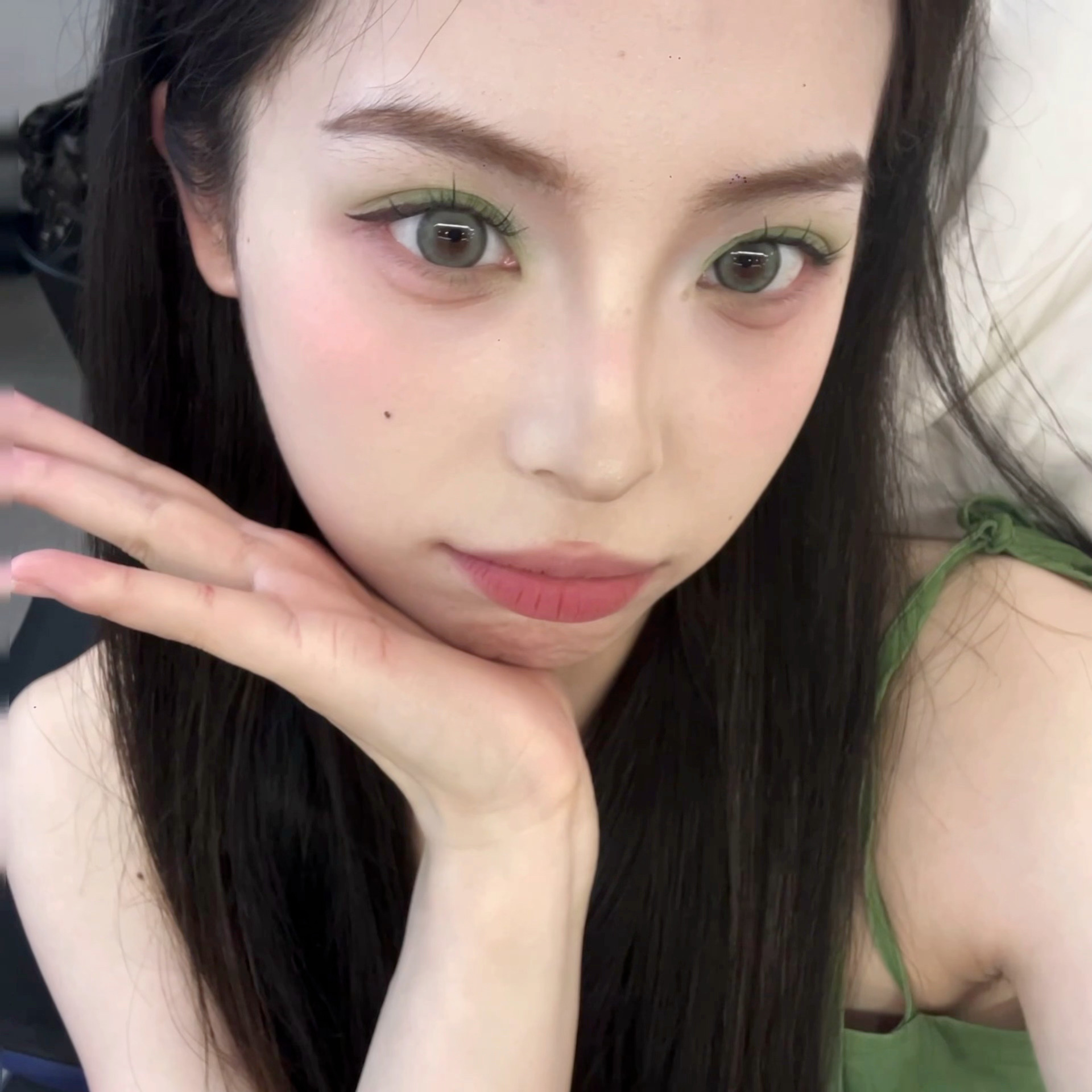 日子是绿色的诗生活手记妆容绿色 ​​​