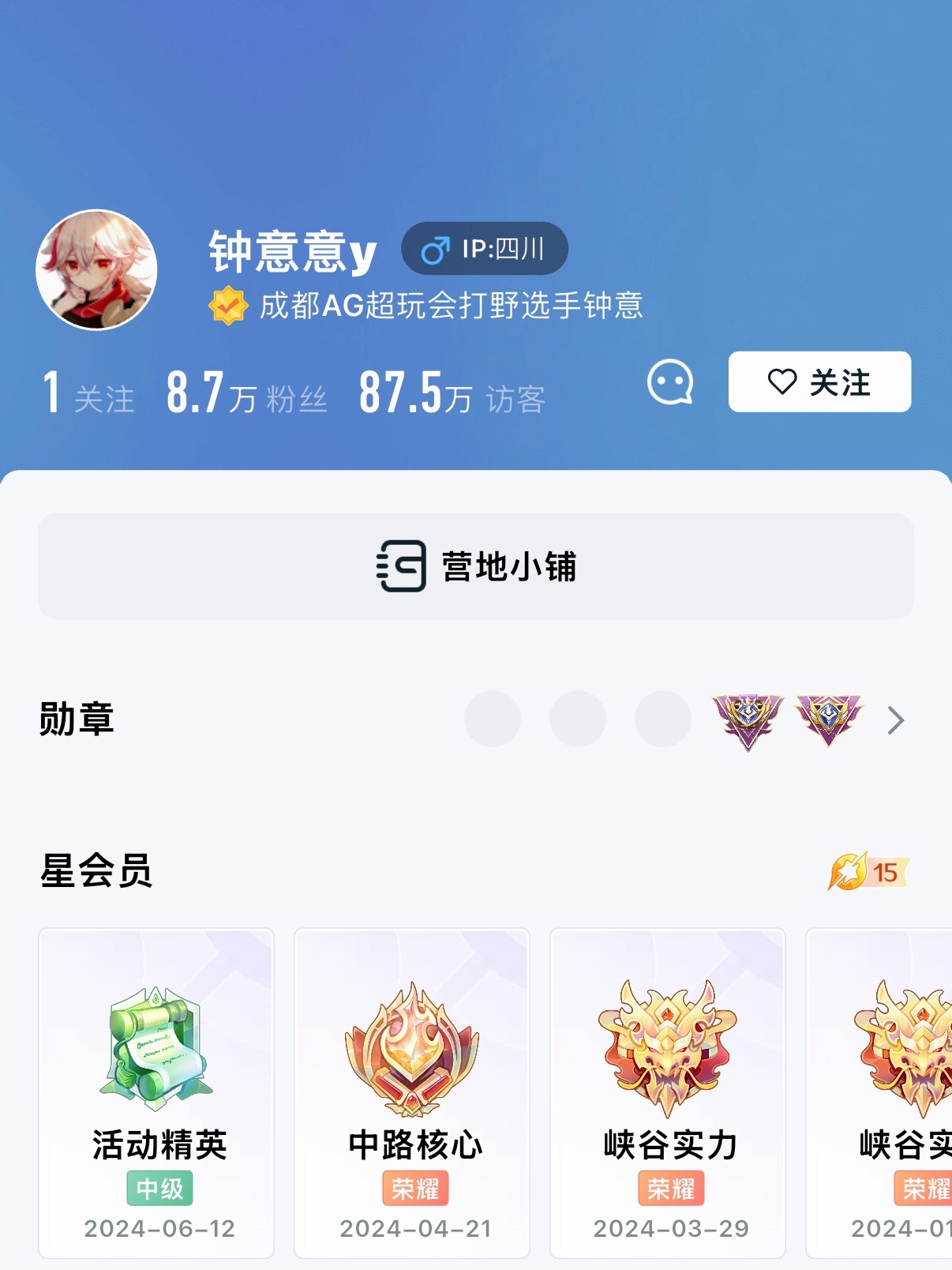 看来以后要买皮肤都在王者营地的营地小铺了 
