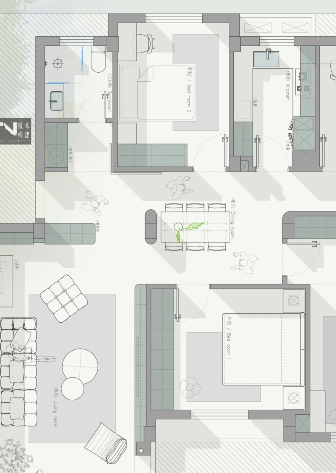 户型优化改造—三居室改四居室，多出一间房