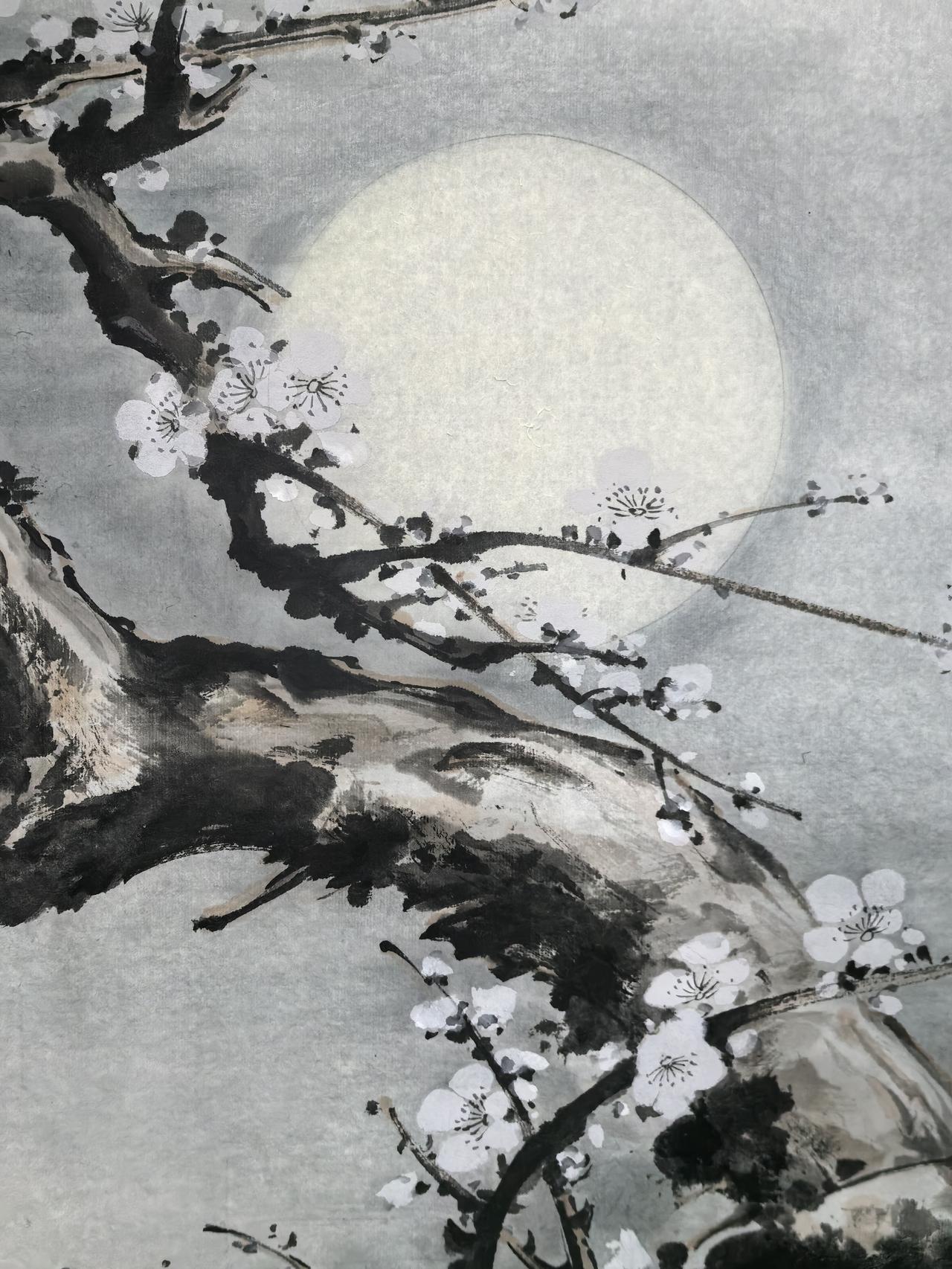 素月流天照玉枝，
冰魂雪魄自矜持。
不随桃李争春色，
独抱清寒成小诗。林榕书画艺