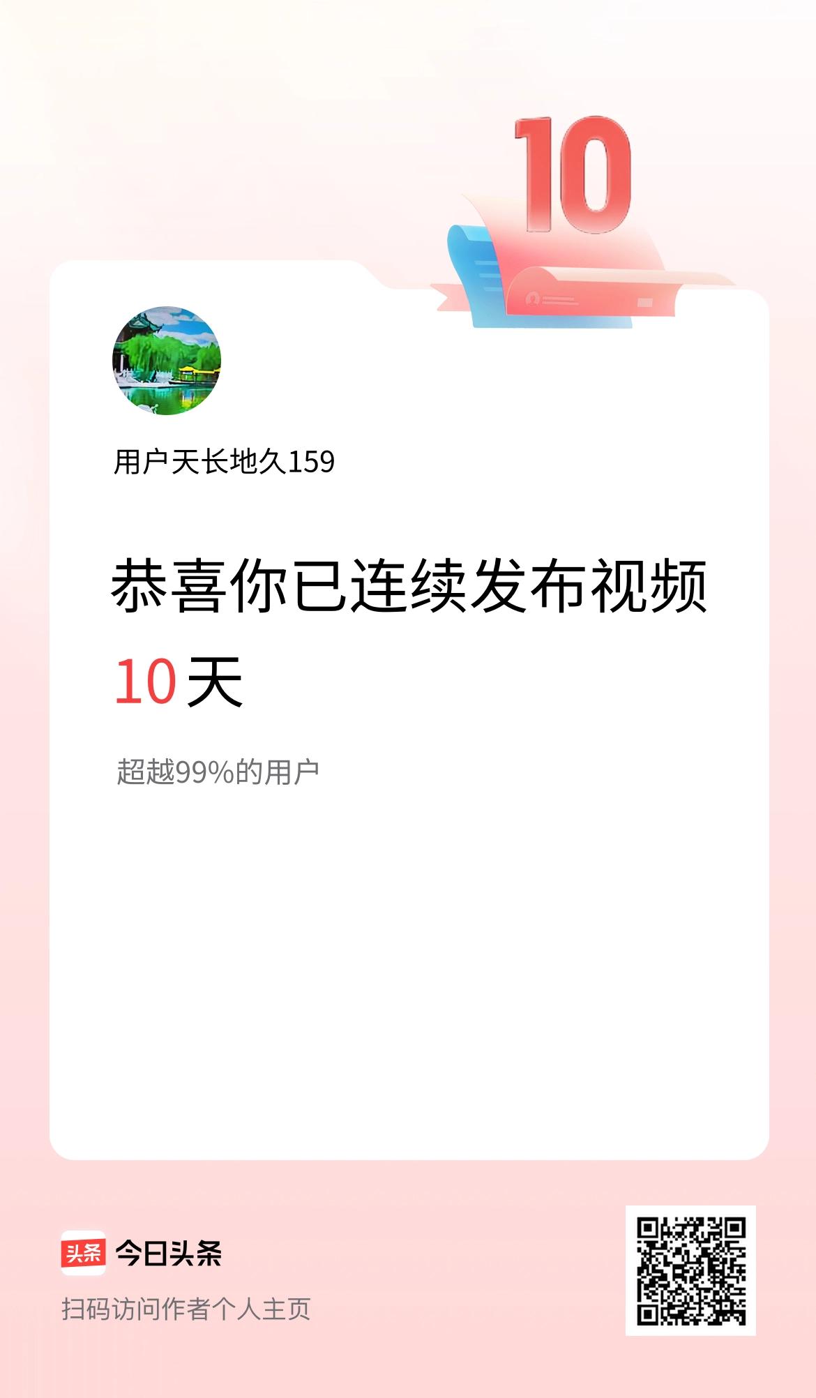 我在头条连续视频投稿10天