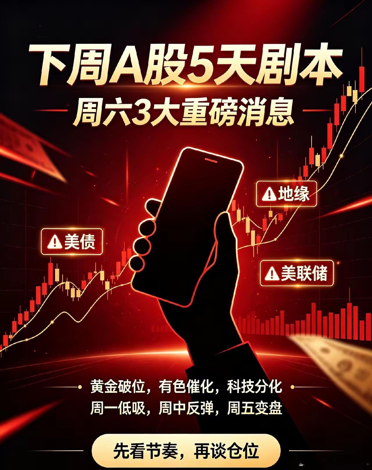 周六，3大重磅消息，下周A股5天剧本来了！昨天晚上美股3大指数都收涨，仿佛一切都