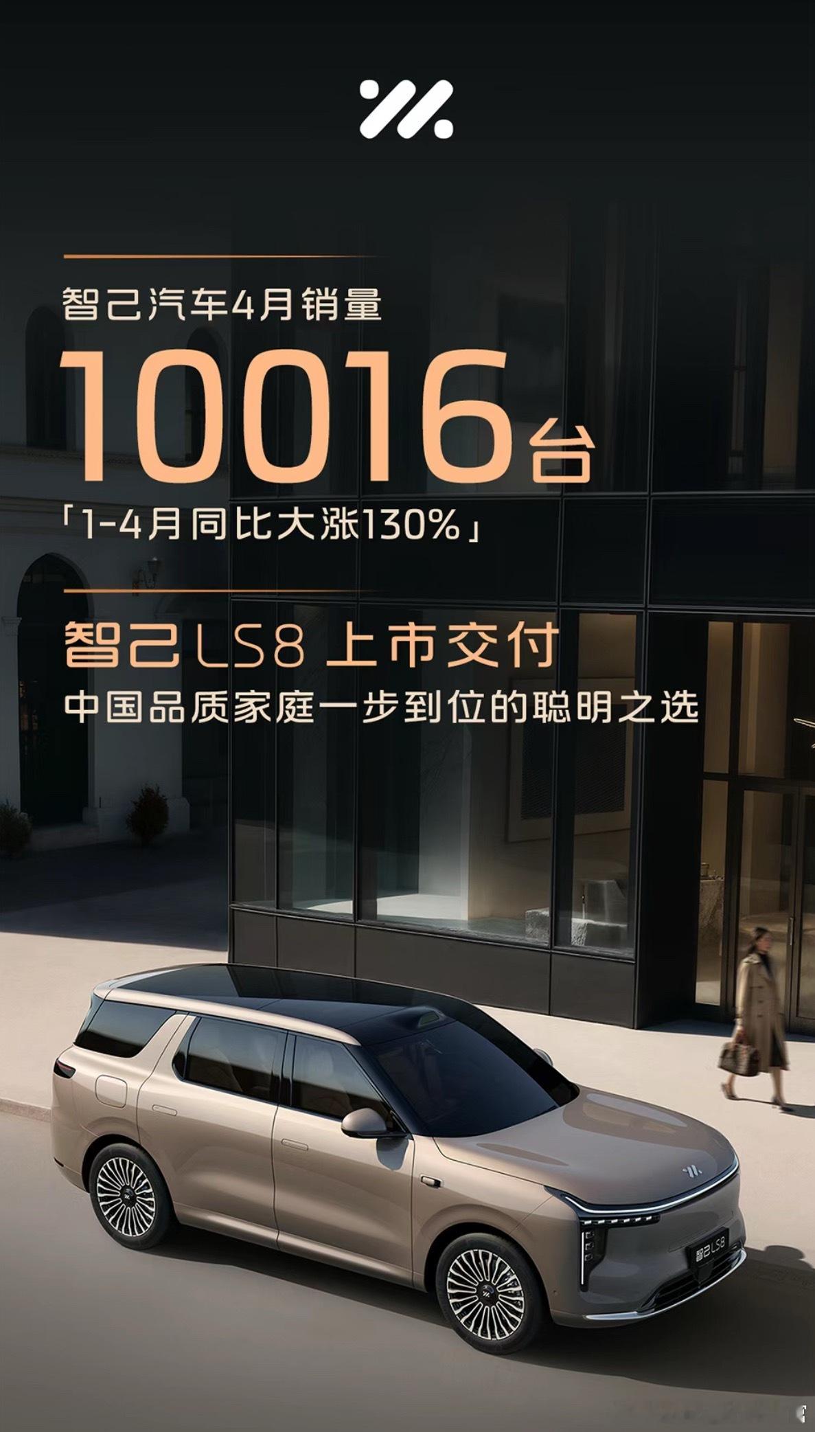 智己上个月销量破万了，LS8是四月中上市的，还没开始上量，五月应该能再高点 