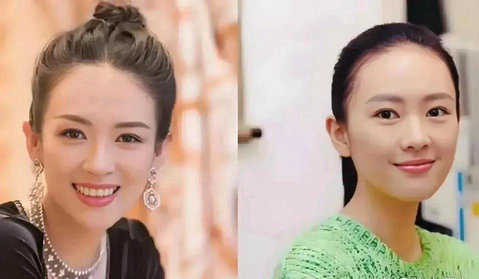 童瑶与章子怡长的确实有点像，但是气质，眼神却不在一个层次章子怡，属于无死角美女。