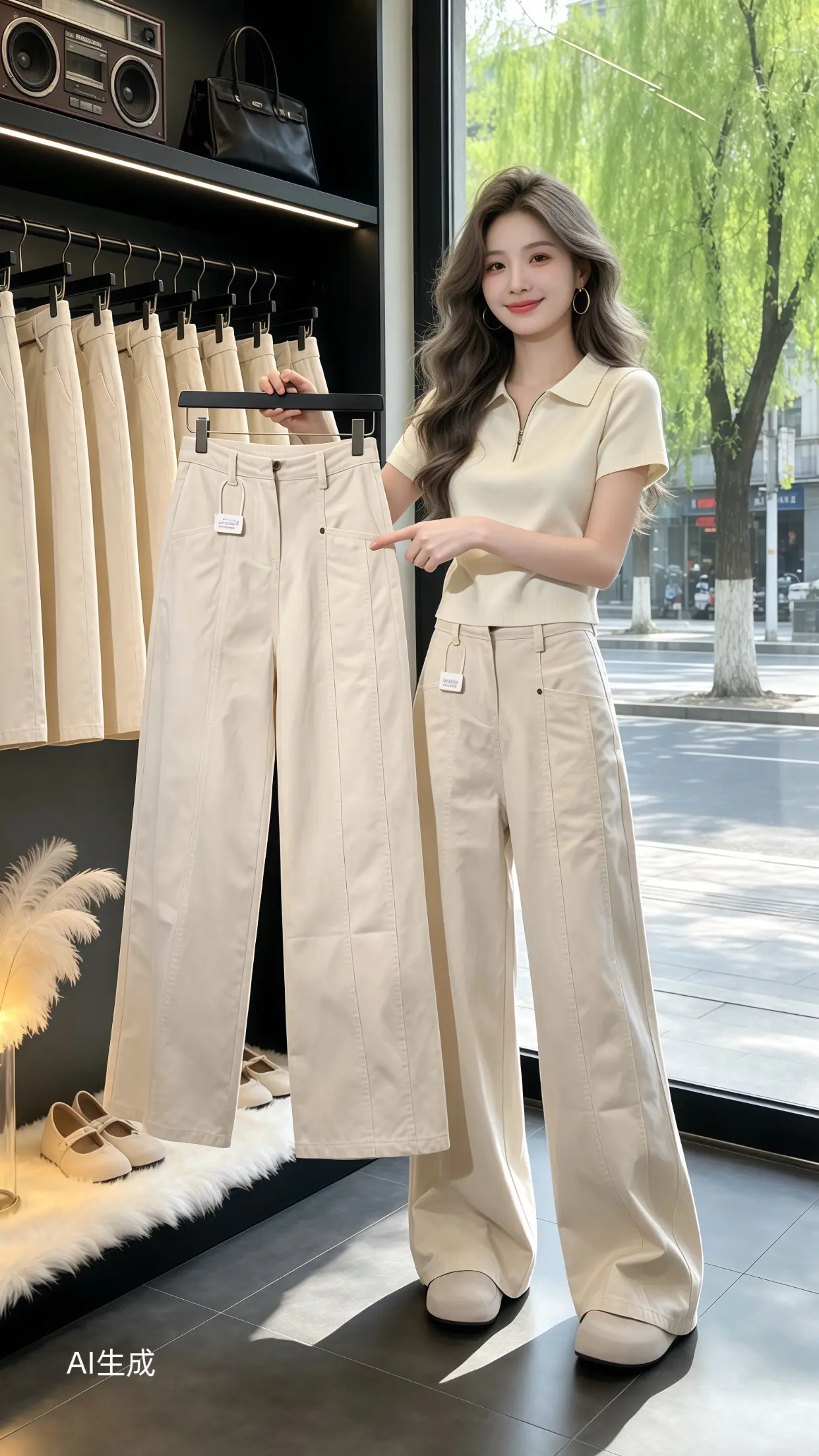 高颜值炸街女工装裤 夏季慵懒风阔腿裤 显气质百搭阔腿裤 通勤搭配 夏季穿搭