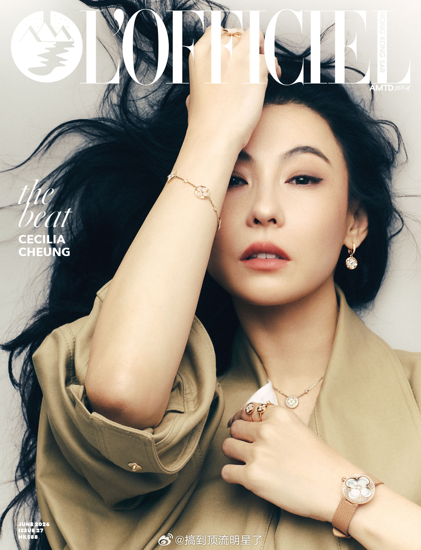 张柏芝登港版时装双封面张柏芝《时装L'OFFICIEL》 HONG KONG六月