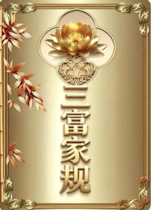 这是一个国外富人家的家规，

都是和富有关的。

第一条，
叫富而不污。
污者，
