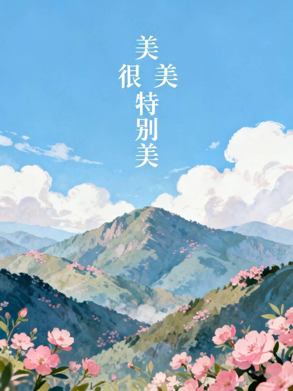 一个字：美❤️
两个字：很美❤️
三个字：特别美❤️