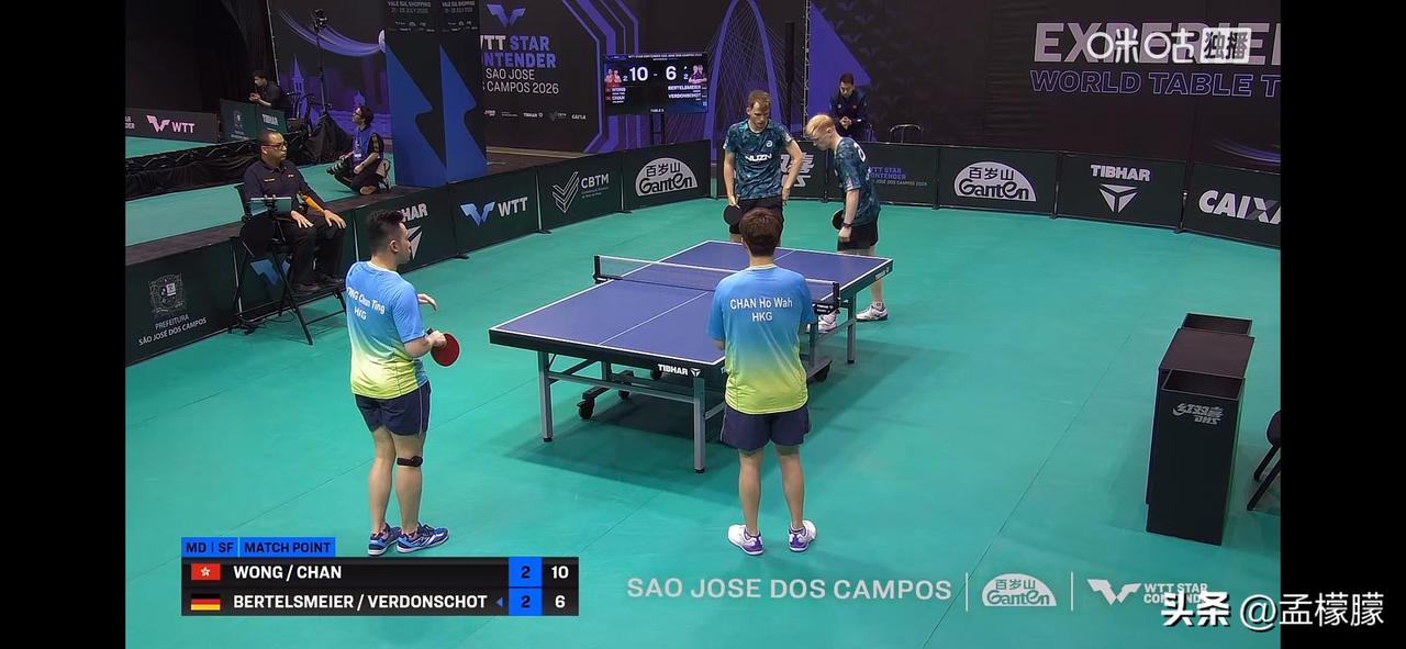 女双半决赛:杜凯琹/吴咏琳🇭🇰3-2横井咲樱/青木咲智🇯🇵
男双半决赛: